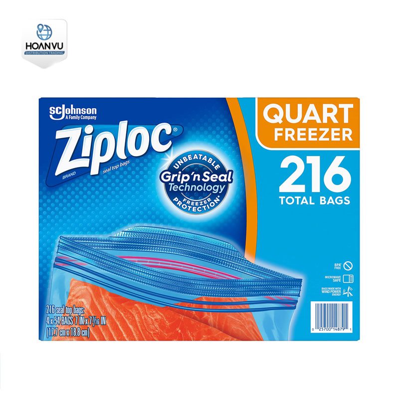 Túi Ziploc Double Quart Freezer Unbeatable 216 túi