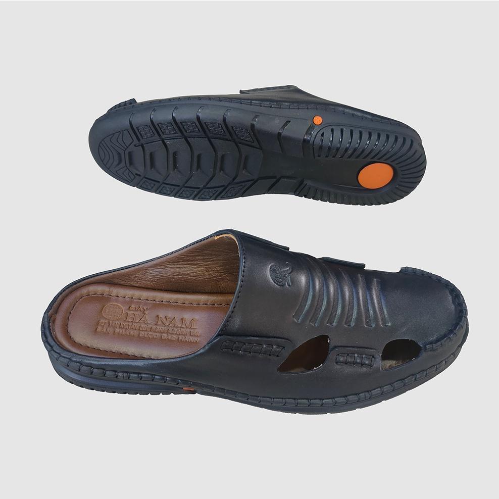 Dép Bít Mũi Nam Da Bò Thật TiTi ĐÔ Cao Cấp GSB2011d