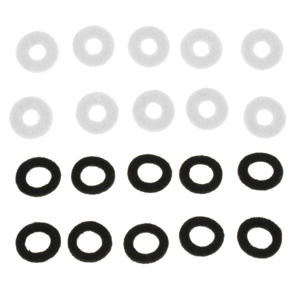 10pcs/pack Trumpet Wool Felts Washer Cushion for Trumpeter - Black