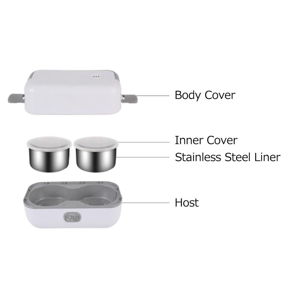 Electric Lunch Box Pluggable Heating Single/Double Layer Insulation Office Workers Portable Hot Vegetable Cooking Bento