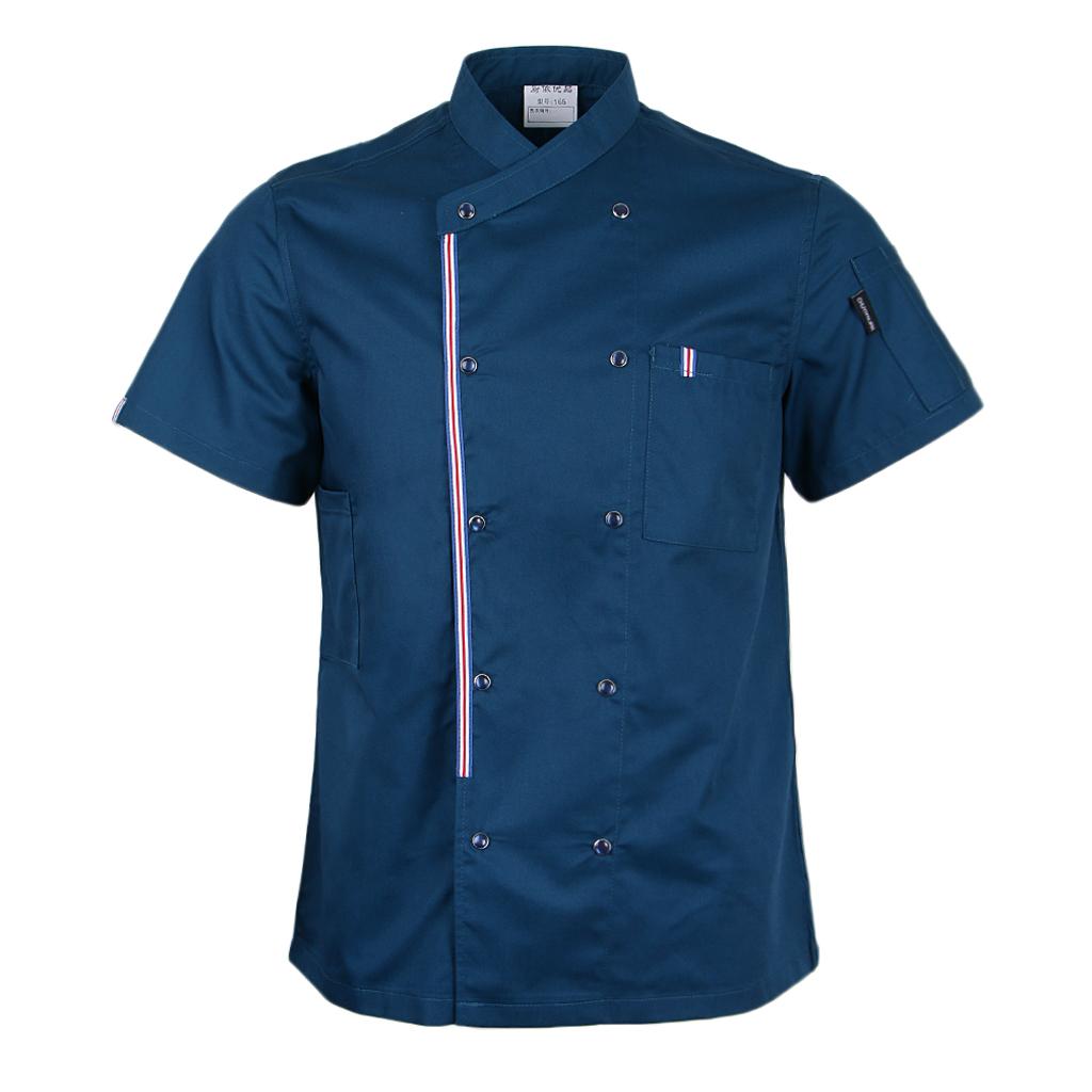 2 Pcs Mens Fashion Chef Coat Jacket Chef Vest Uniform with Front Pocket XXL