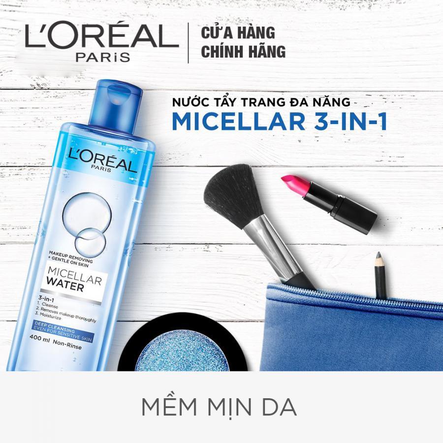Nước Tẩy Trang L'Oreal 3 In 1 Micellar Làm Sạch Sâu (400ml)