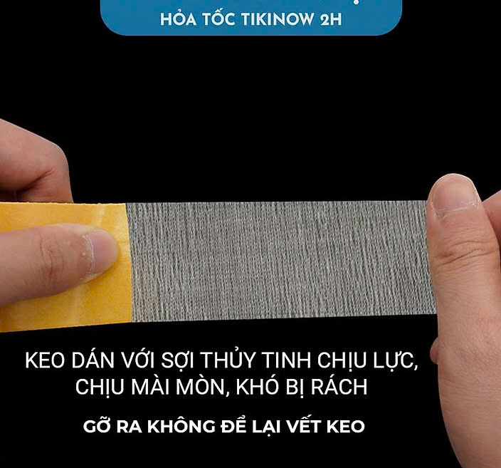 10mm*10m COMBO 2 CUỘN Keo 2 Mặt Sợi Thủy Tinh Cường Lực Dán Thảm Trải Sàn, Keo Chống Nước, Không Để Vết Keo