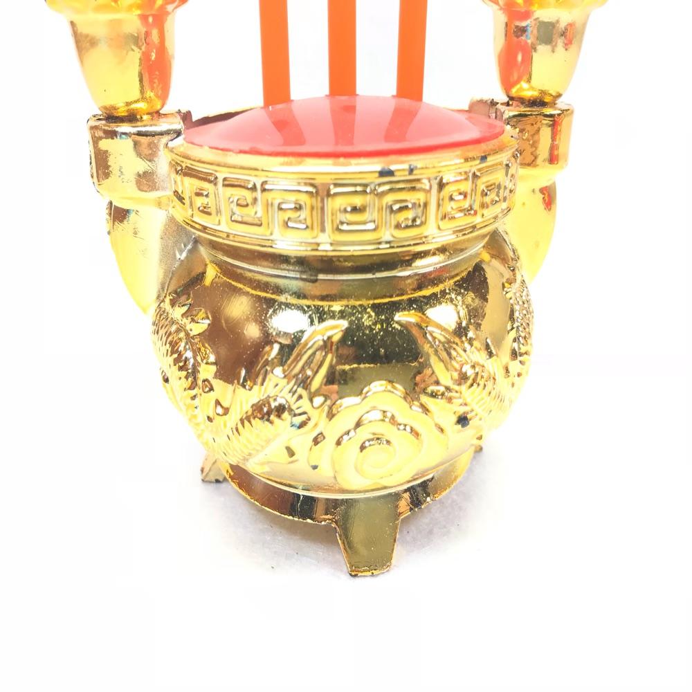 Đèn bàn thờ lư nhang điện đèn cày hình rồng vàng cực đẹp