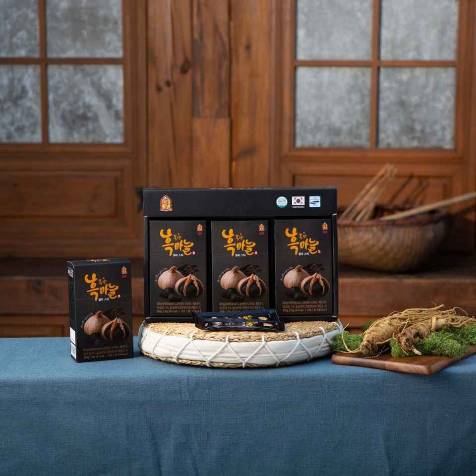 HỘP 3 HỘP 200 GRAM THẠCH TỎI ĐEN HỒNG SÂM HÀN QUỐC