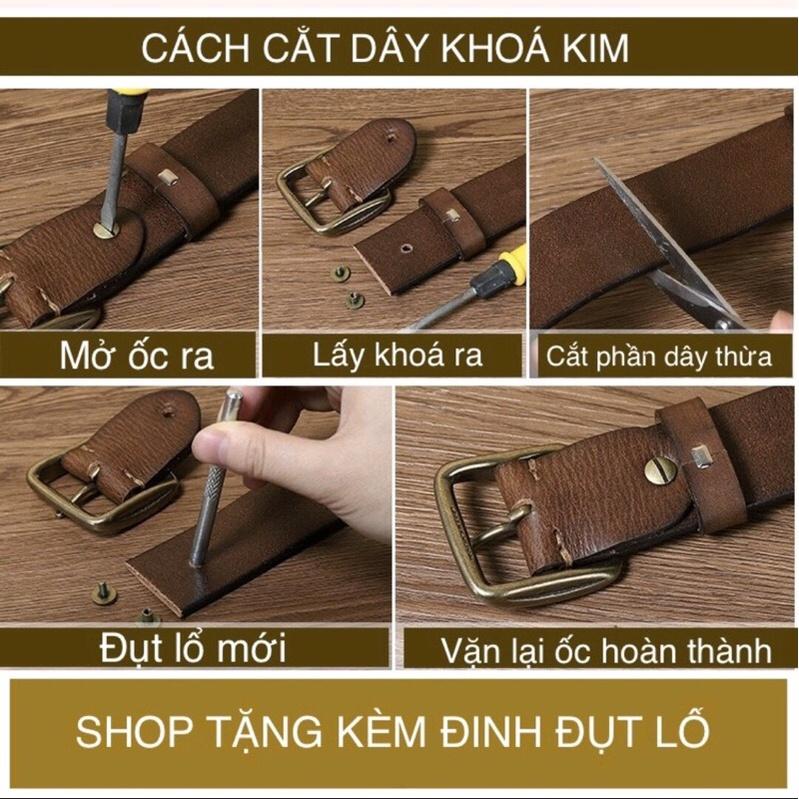 Dây Nịt Da Thắt Lưng Nam Da Bò Cao Cấp S811 Size 3.8cm Khóa Kim Đồng Đúc,Da Bò Cao Cấp Bảo Hành 24 tháng full Hộp