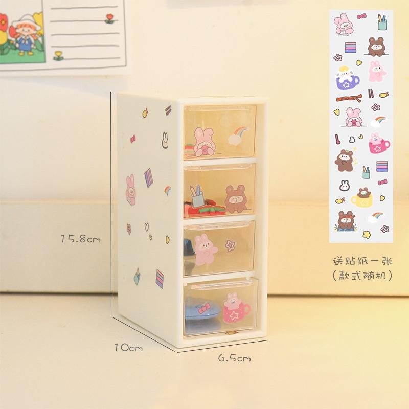 Kệ trắng đựng phụ kiện + tặng sticker decor