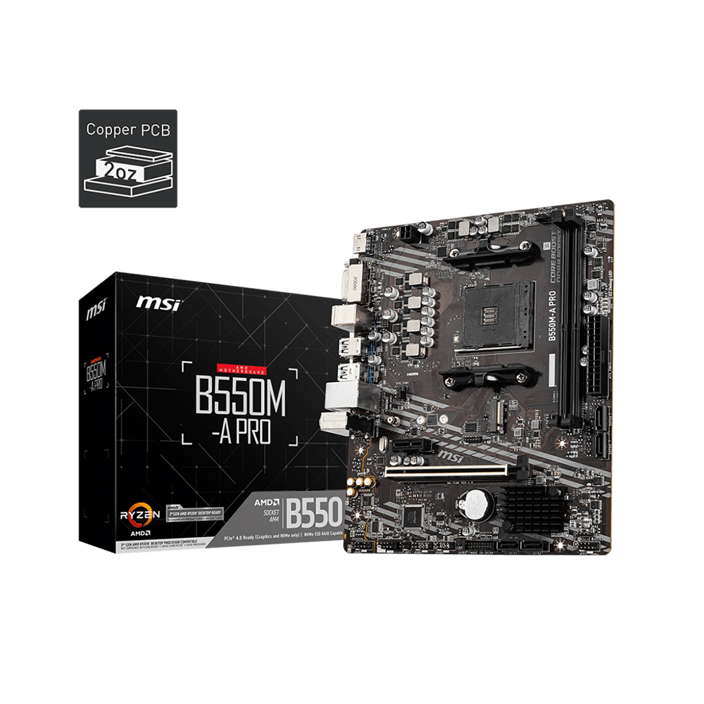 Bo Mạch Chủ Main MSI B550M-A PRO Socket AM4 - Hàng Chính Hãng
