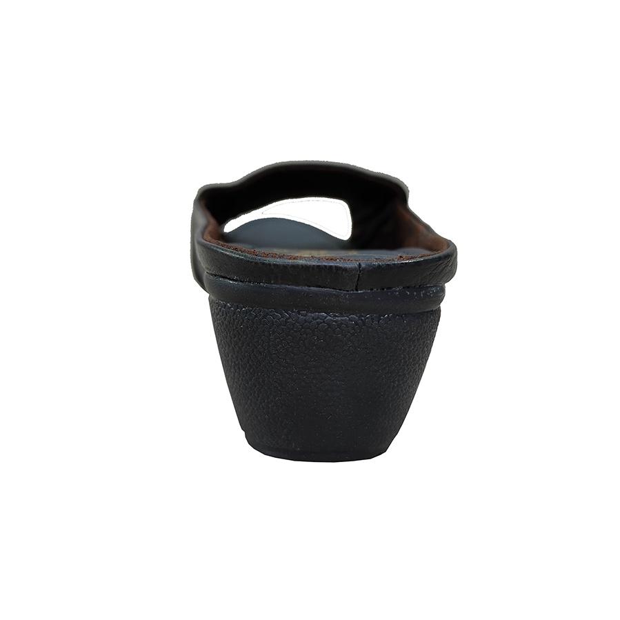 Dép Nữ Quai Ngang Đế Xuồng TiTi ĐÔ Da Bò Thật Cao Cấp 4cm DNU2136