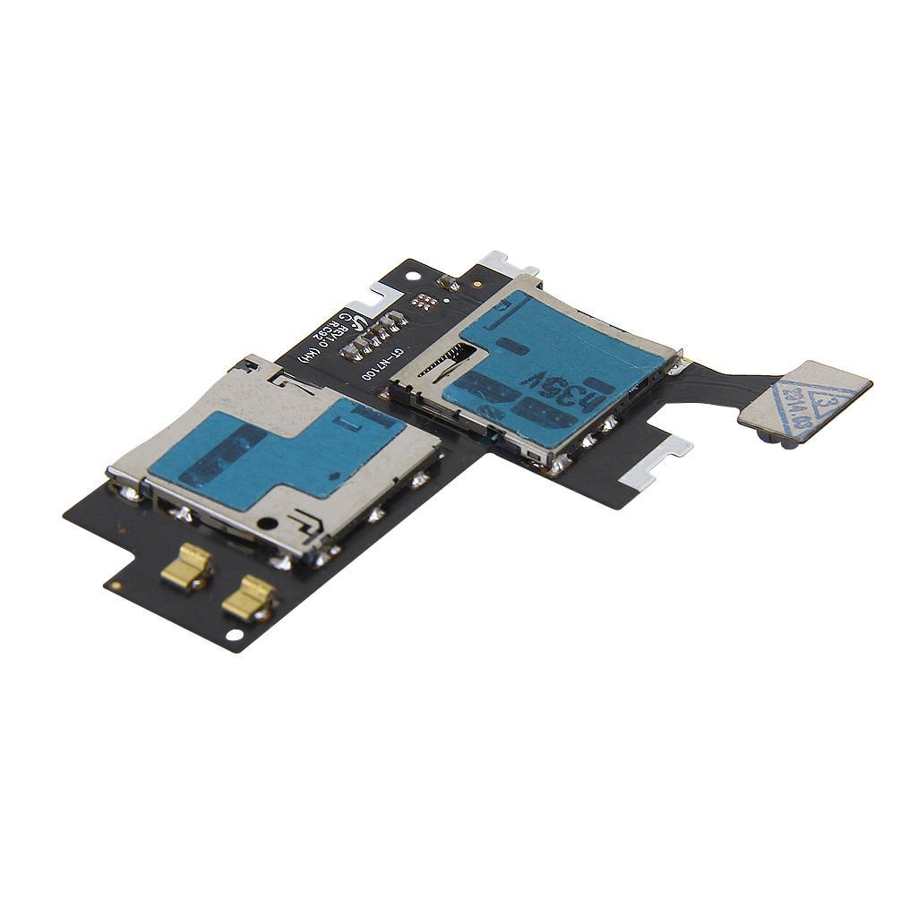 Micro SIM SD Card Holder / Reader Flex Cable for Samsung Galaxy Note 2 II N7100