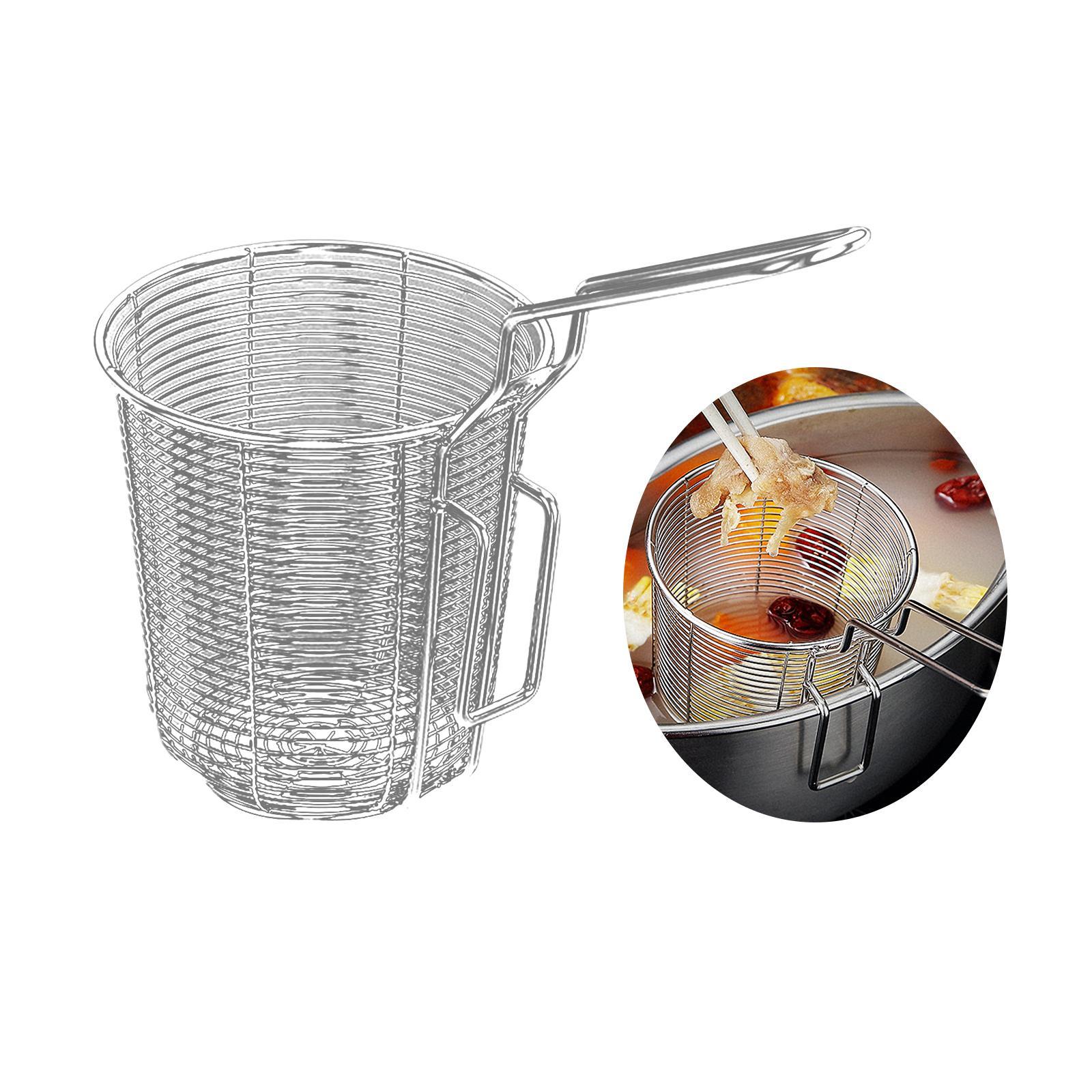 Stainless Steel Food Colander Sifter Hot Pot Colander for Pasta Frying 10cm