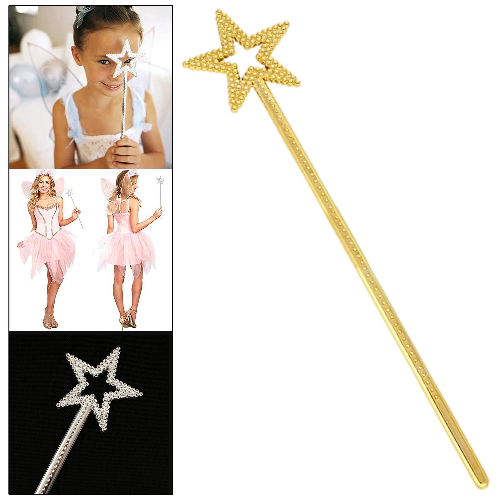 Star Wand Fairy Princess Stick Girls Dress up for Role Play Birthday Halloween