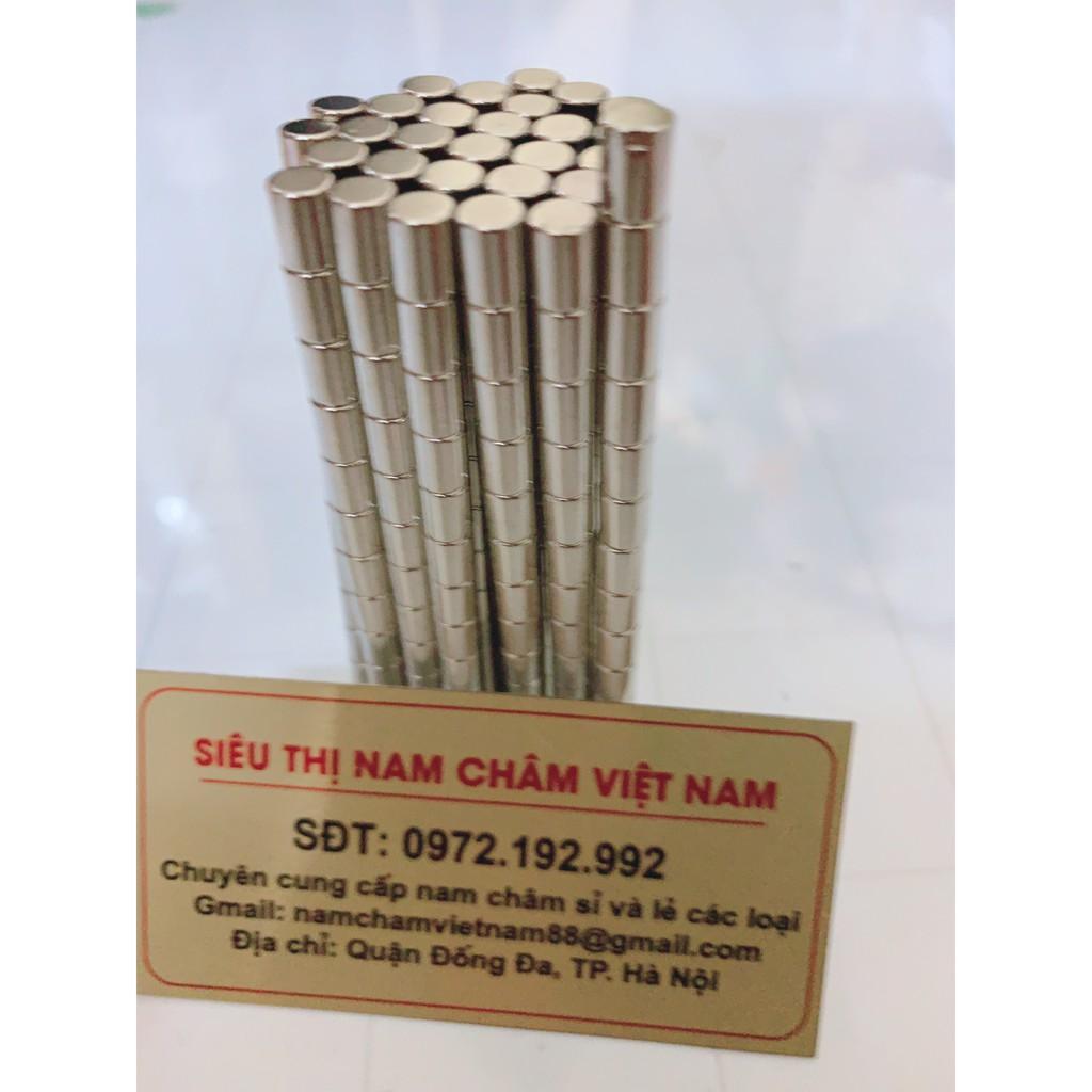 Nam châm hình trụ kích thước 6x8mm loại nam châm đất hiếm