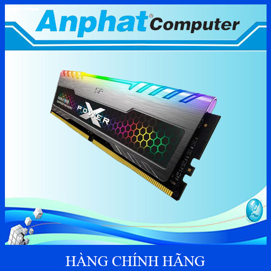 Bộ nhớ RAM PC Silicon Power DDR4 8GB/ 16GB 3200MHz có Tản nhiệt LED RGB - Hàng Chính Hãng