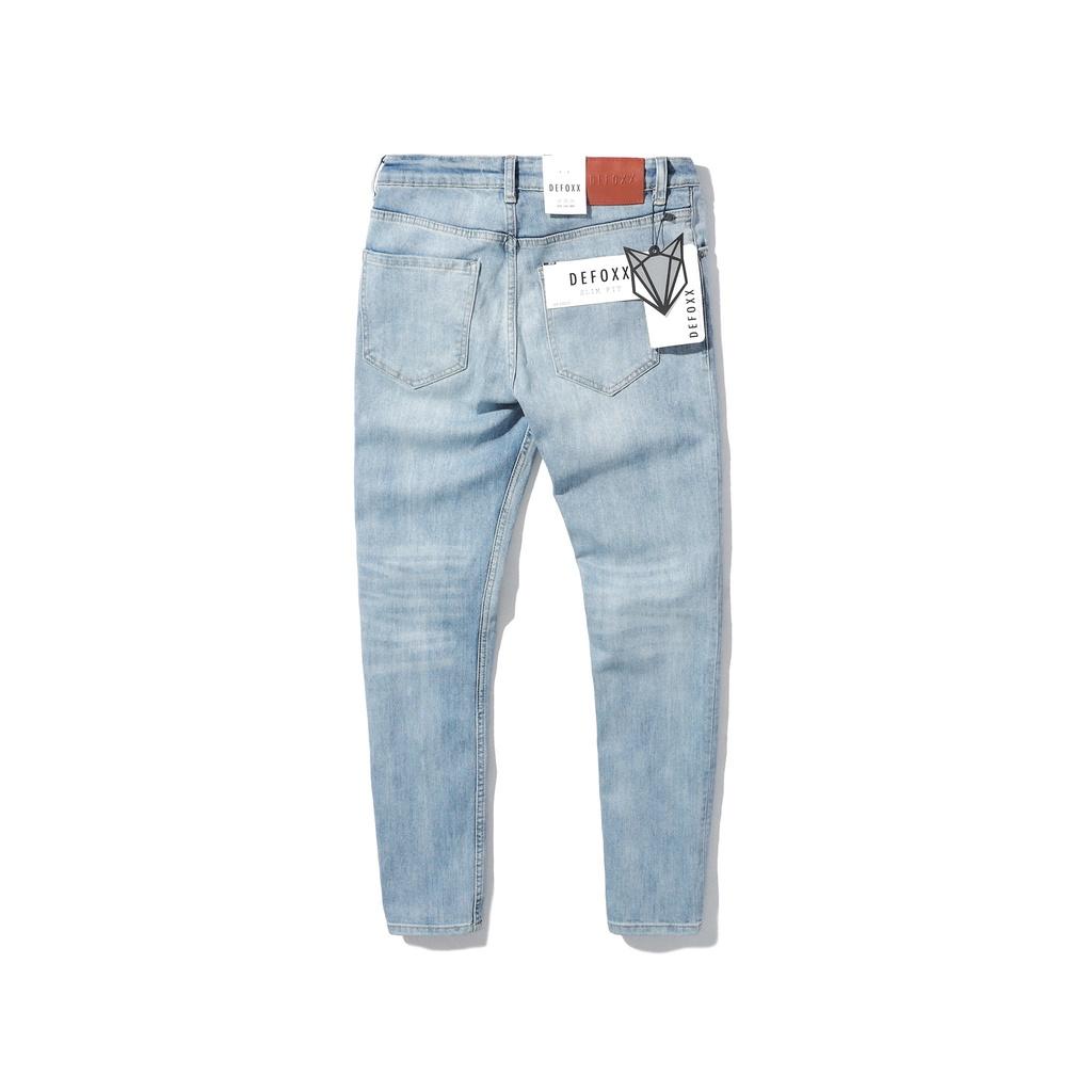 QUẦN JEAN xanh nhạt wash rách DF form slimfit - RIPPED JEAN WASH DF BLUE 230210 | LASTORE MENSWEAR