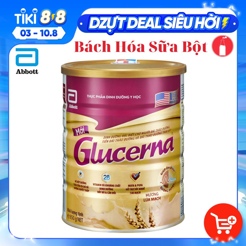 Sữa Bột Abbott Glucerna Lúa Mạch 850g