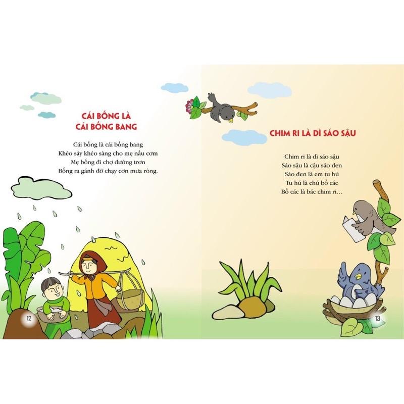 Combo 3 cuốn Tuyển tập Thơ, Đồng Dao, Truyện cho trẻ từ 0-6 tuổi giúp bé phát triển ngôn ngữ và nhận thức