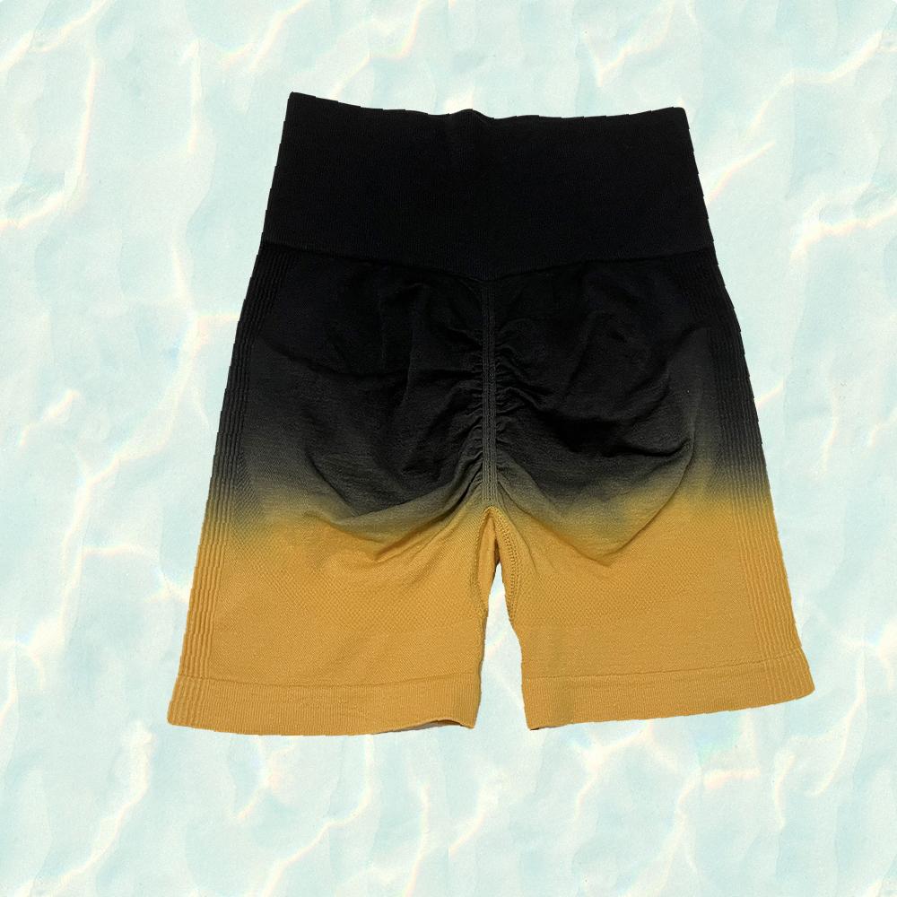 SHEAMLESS GRACKIENIE SHNED SHORTS Nữ tập thể dục SHORTS TUYỆT VỜI TUYỆT VỜI TUYỆT VỜI TUYỆT VỜI TUYỆT VỜI Color: Black blue Size: S/M