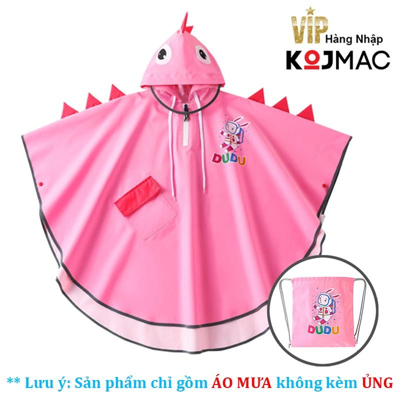 Áo Mưa Trẻ Em KOJMAC Kids Raincoat Fashion Khủng Long Cao Cấp ( Tặng Túi smally Khoác Cho Bé Gái Trai Đi Mưa Dễ Thương )