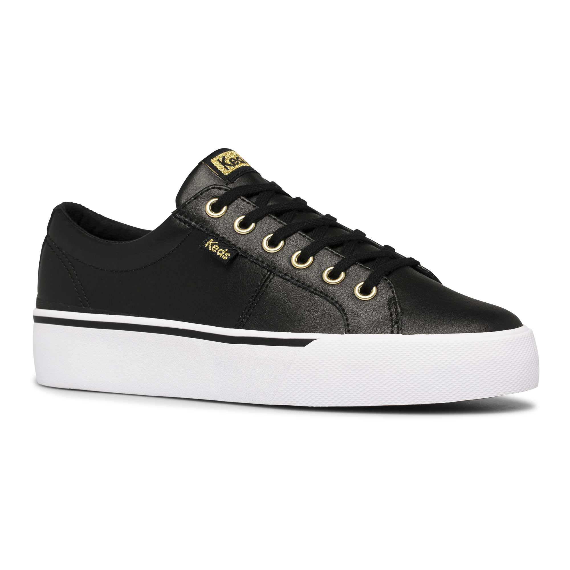 Giày Thể Thao Keds Nữ- Jump Kick Dou Leather Black- KD064961