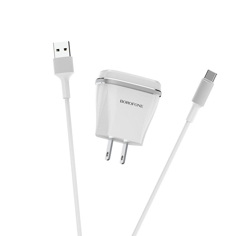 Bộ Cóc Cáp Sạc BOROFONE BA1 - Cổng Type C  - Hàng Chính Hãng