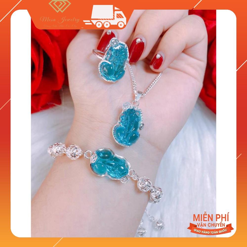 BỘ TRANG SỨC NỮ BẠC TA - DÂY CHUYỀN - NHẪN - LẮC TAY NGHÊ - TỲ HƯU