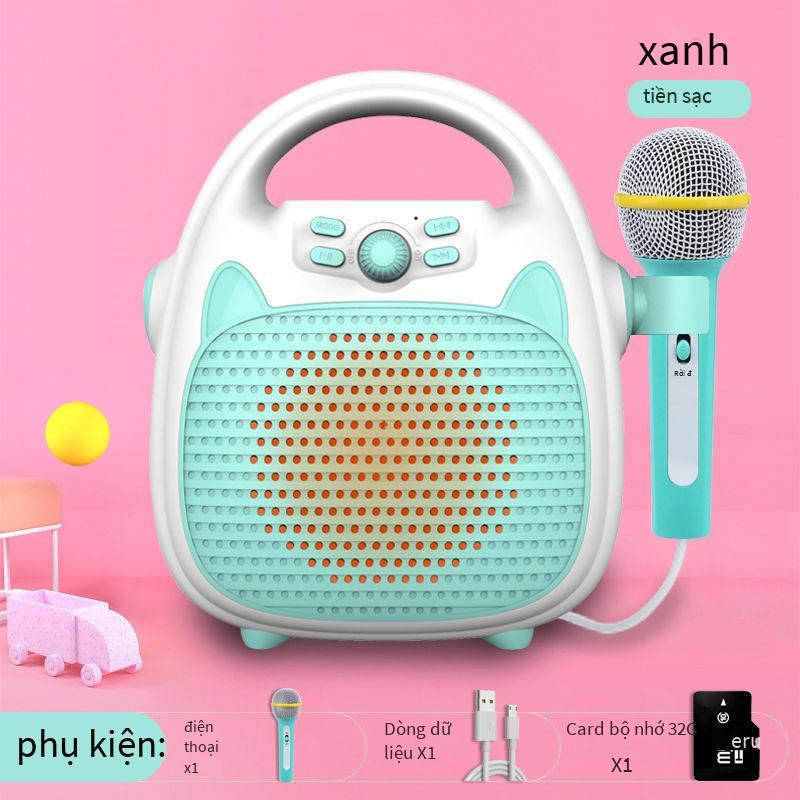 Phong Cách Mới Nhất Micro Trẻ Em Máy Hát Karaoke Cho Bé Có Micro Không Dây Một Micro Bé Gái Đồ Chơi Giáo Dục