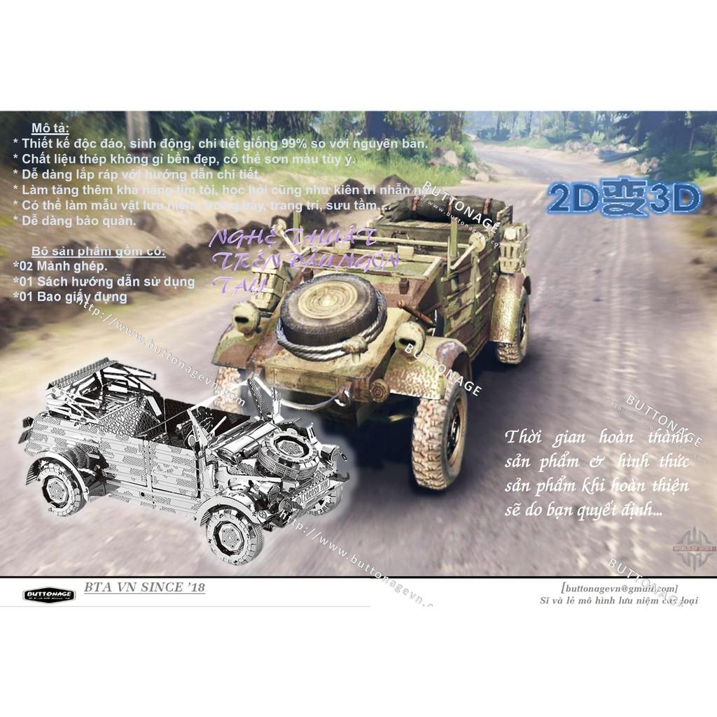 Mô Hình Lắp Ráp 3d Xe Jeep VW82 Kubelwagen - Đức