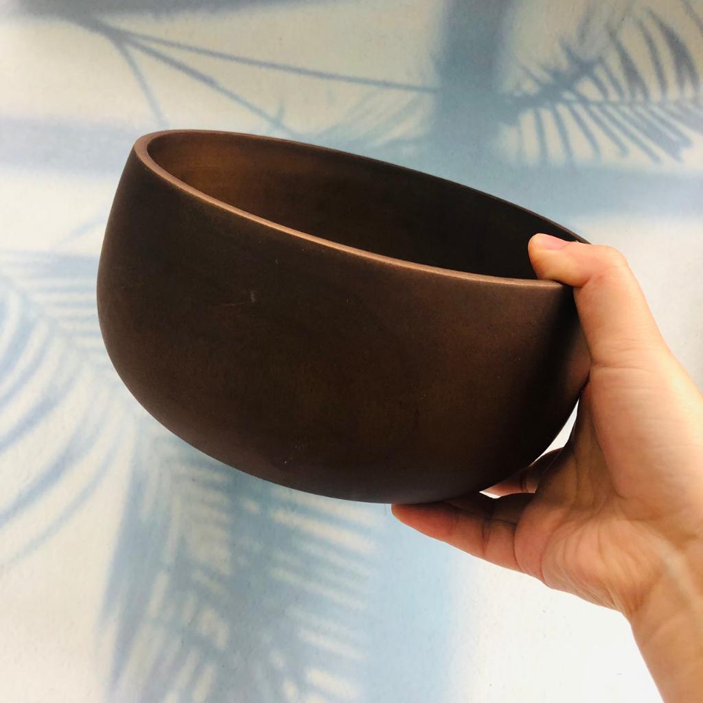 Bát/Tô Gỗ Keo Nâu Đen 19.5x9.5 cm, Bát Tô Làm Thủ Công, Bát Mukbang Ăn Mỳ, Soup, Trộn Salad, Decor