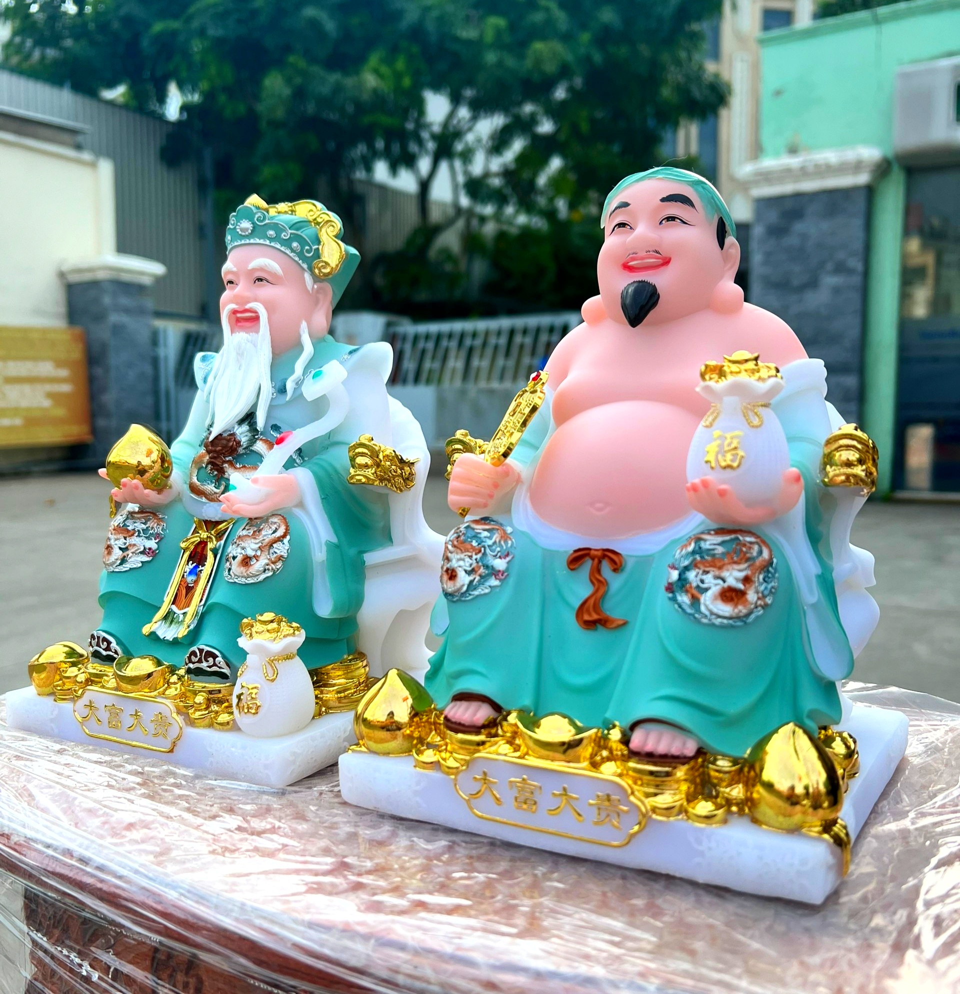 Tượng Thần Tài Thổ Địa Đá Nhập Khẩu 8inch