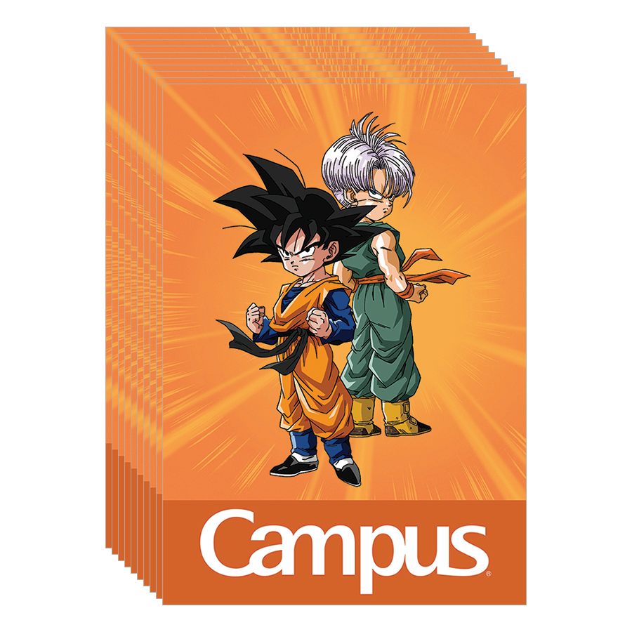 Lốc 10 Cuốn Vở 4 Ô Ly (2,5X2,5Mm) Campus Dragon Ball Z - Brothers NB-BDBB48 - ĐL 100 (48 Trang) - Giao Mẫu Ngẫu Nhiên