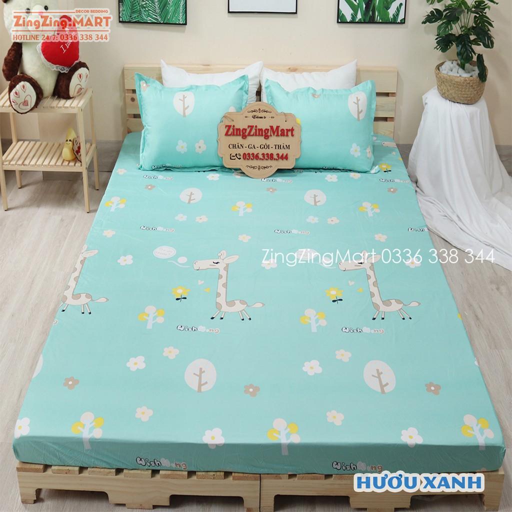 Combo Ga Và 2 Vỏ Gối Poly cotton m2/m6/m8/2m2 Mẫu Đa Dạng (Ibox shop nha)