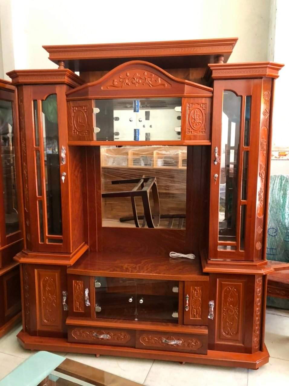 Kệ tủ Ti vi gỗ xoan 2m hàng chuẩn xuất khẩu , kệ gỗ trang trí phong khách