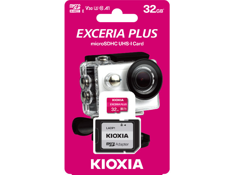 Thẻ nhớ Micro SDHC Kioxia Exceria Plus UHS-I Kèm Adapter - 32GB / 64GB / 128GB / 256GB, tốc độ cao, hỗ trợ video 4K - HÀNG CHÍNH HÃNG