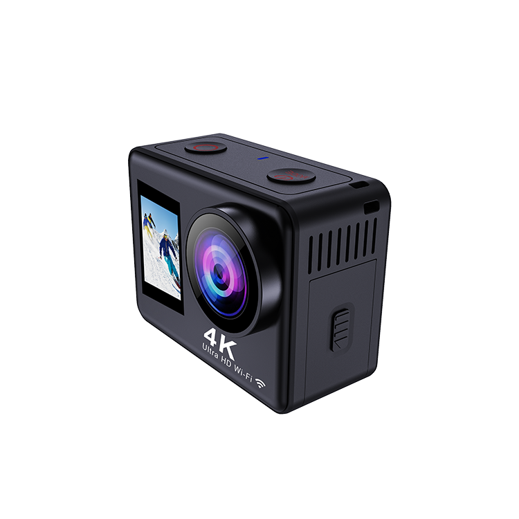 Máy ảnh hành động thiết kế màn hình kép 4K/60fps Camera hành động WiFi 10m WiFi thân xe không thấm nước