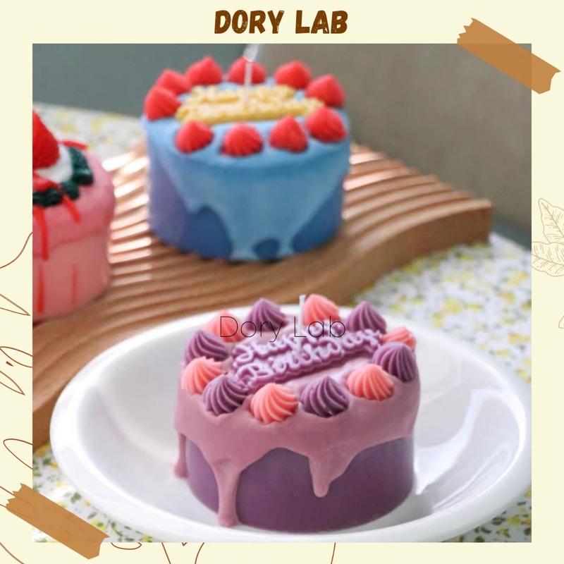 Nến Thơm Bánh Kem HPBD Nhiều Màu Sắc Hàn Quốc, Quà Tặng Độc Đáo - Dory Lab