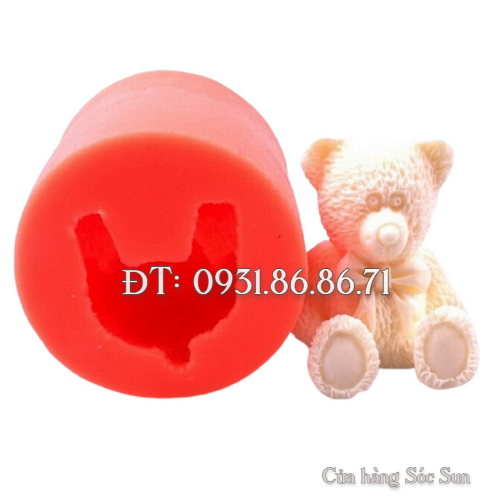 Khuôn silicon gấu Teddy - Mã số 1295