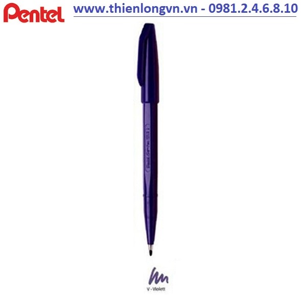 Bút lông viết thư pháp hiện đại Pentel SES15C-v màu tím; Calligraphy Fude Touch Sign - Violet