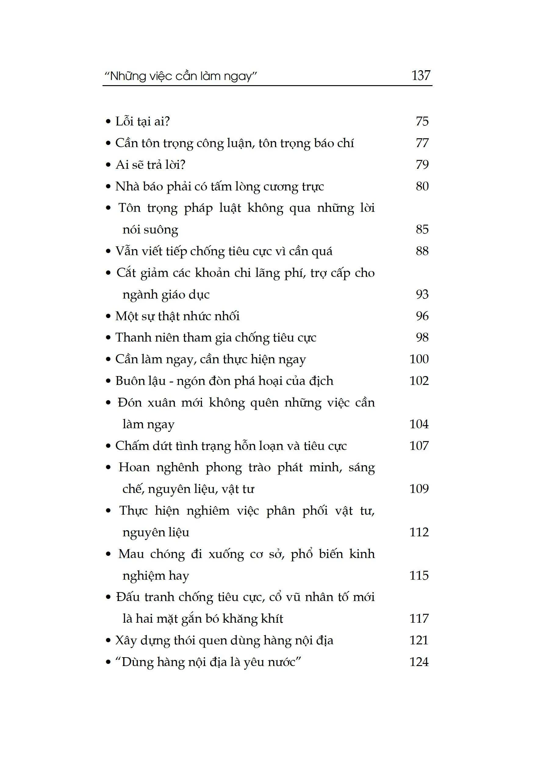 Dấu ấn "Những việc cần làm ngay"