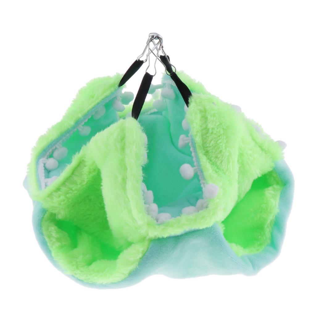 Small Animal Birds Cozy Hammock Winter Warm Nest For Hamster Birds Parrot Green
