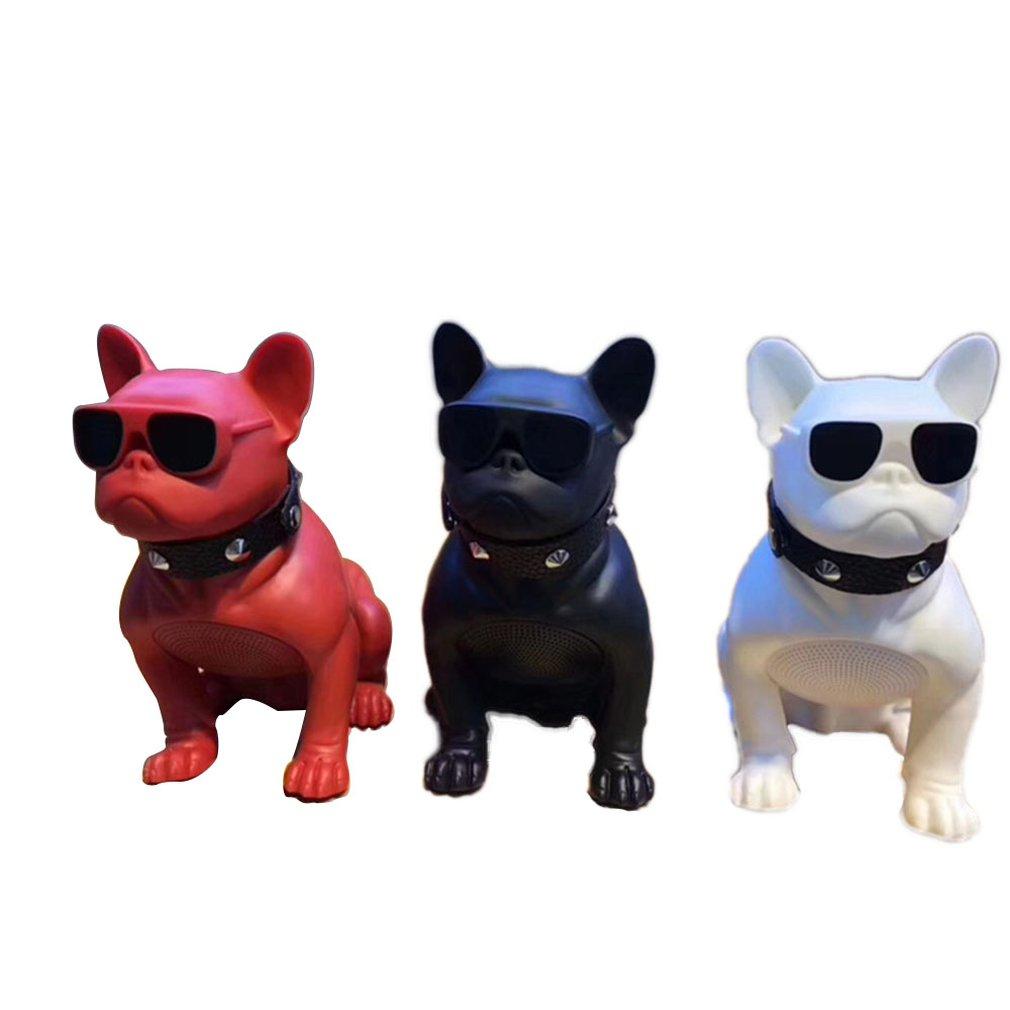 M11 Bulldog Shape Loa không dây tương thích Bluetooth Loa siêu trầm Quà tặng chống vỡ đa năng Loa máy tính Màu sắc: Trắng