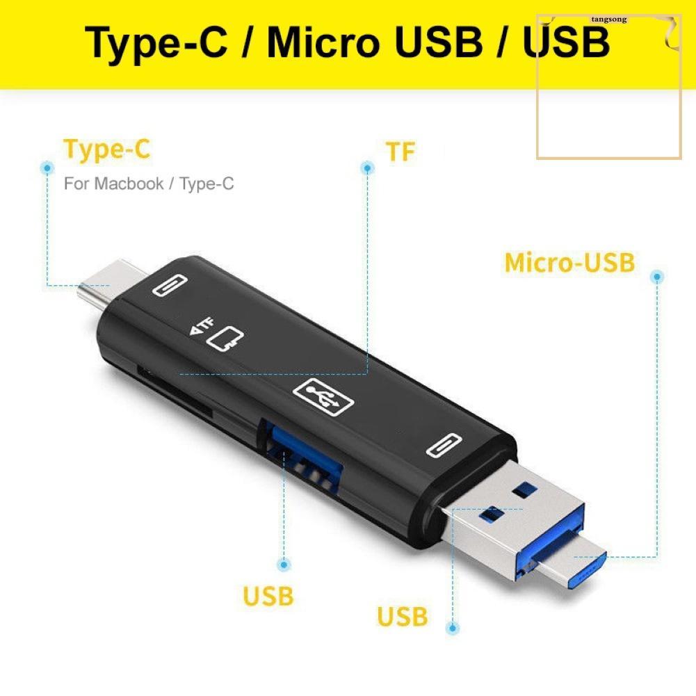 Đầu Đọc Thẻ Nhớ Đa Năng Usb 2.0 Type-C Tf