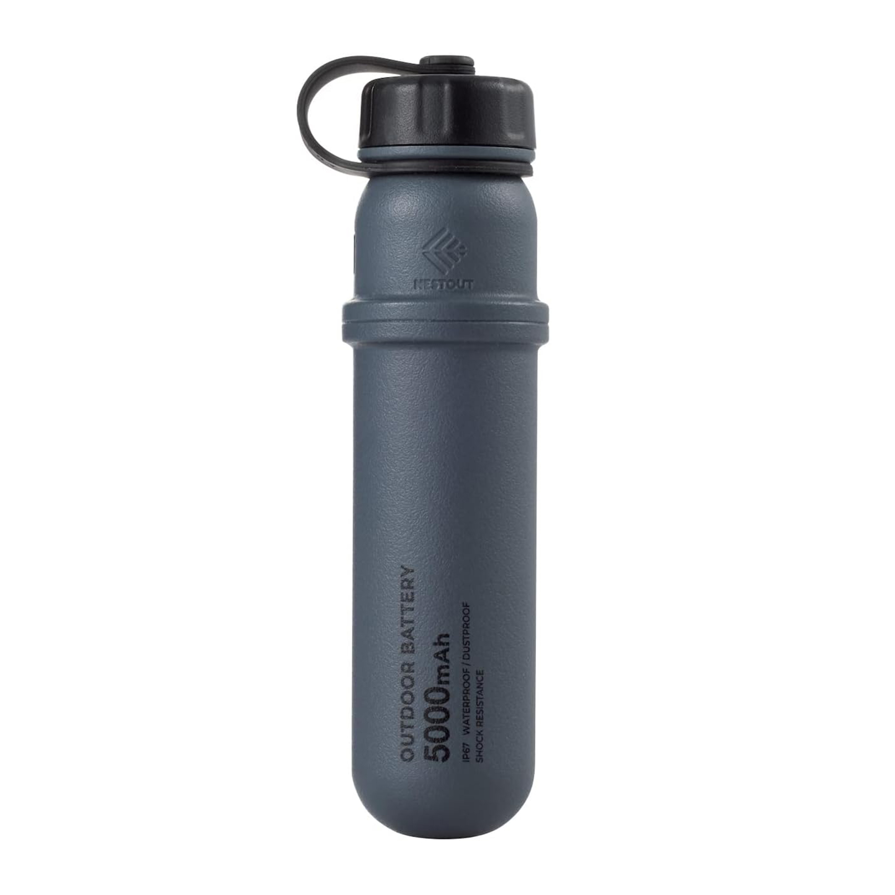 COMBO Pin Dự Phòng 5000 mAh Và Đèn LED Dã Ngoại 12W NESTOUT - Hàng Chính Hãng - YUZUHA SHOP - Màu Đen