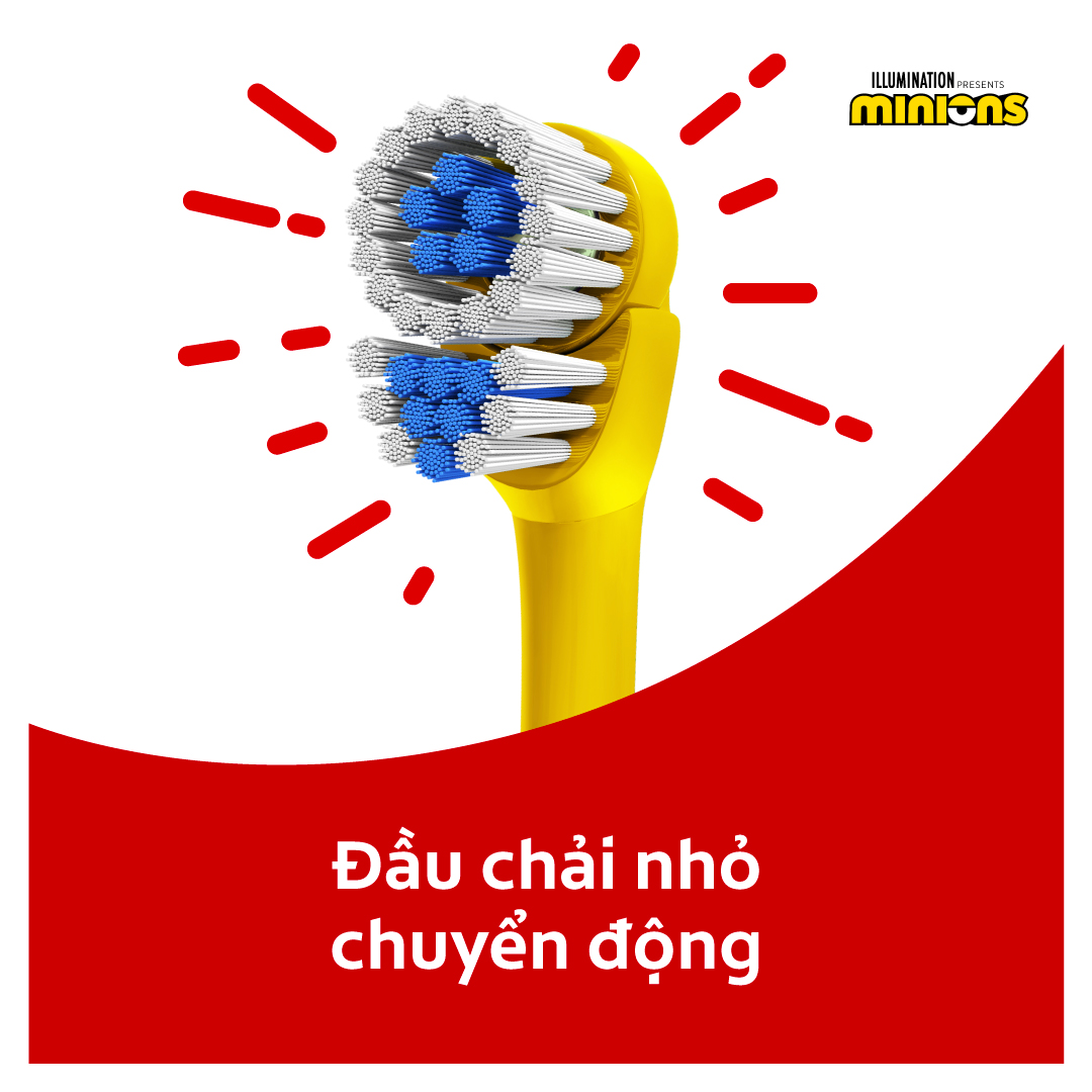 6 Bàn chải đánh răng điện Colgate Minions dành cho trẻ em - MÀU VÀNG