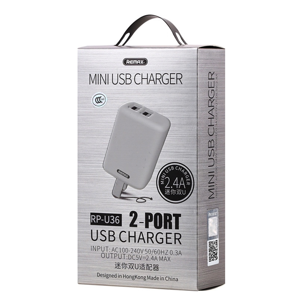 Cóc 2 cổng USB sạc nhanh 2.4A Remax RP - U36 Hàng chính hãng