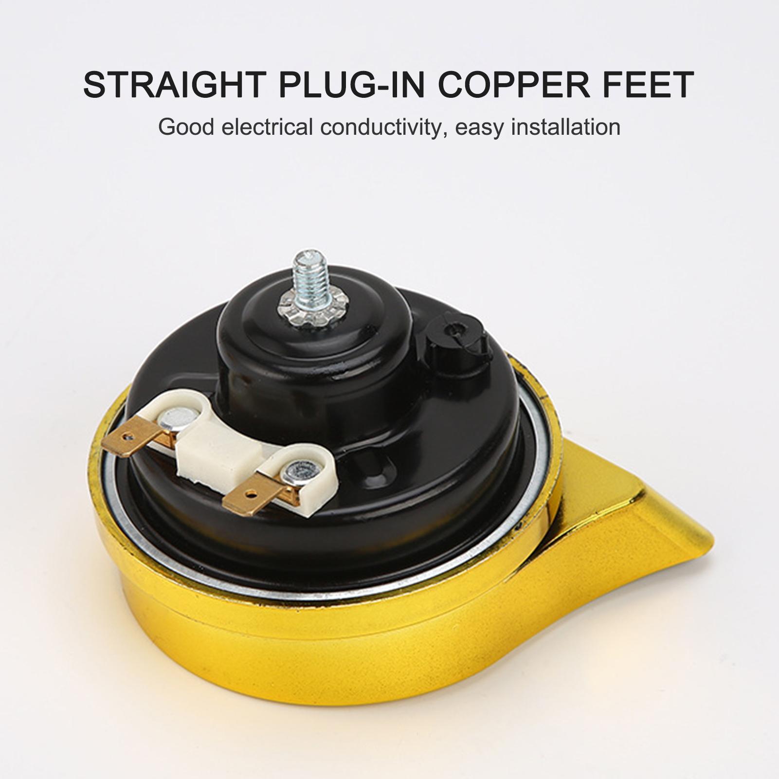 2Pcs Car Truck High Low Tone Sound Horn, 12V Waterproof Car Electric Snail Horn