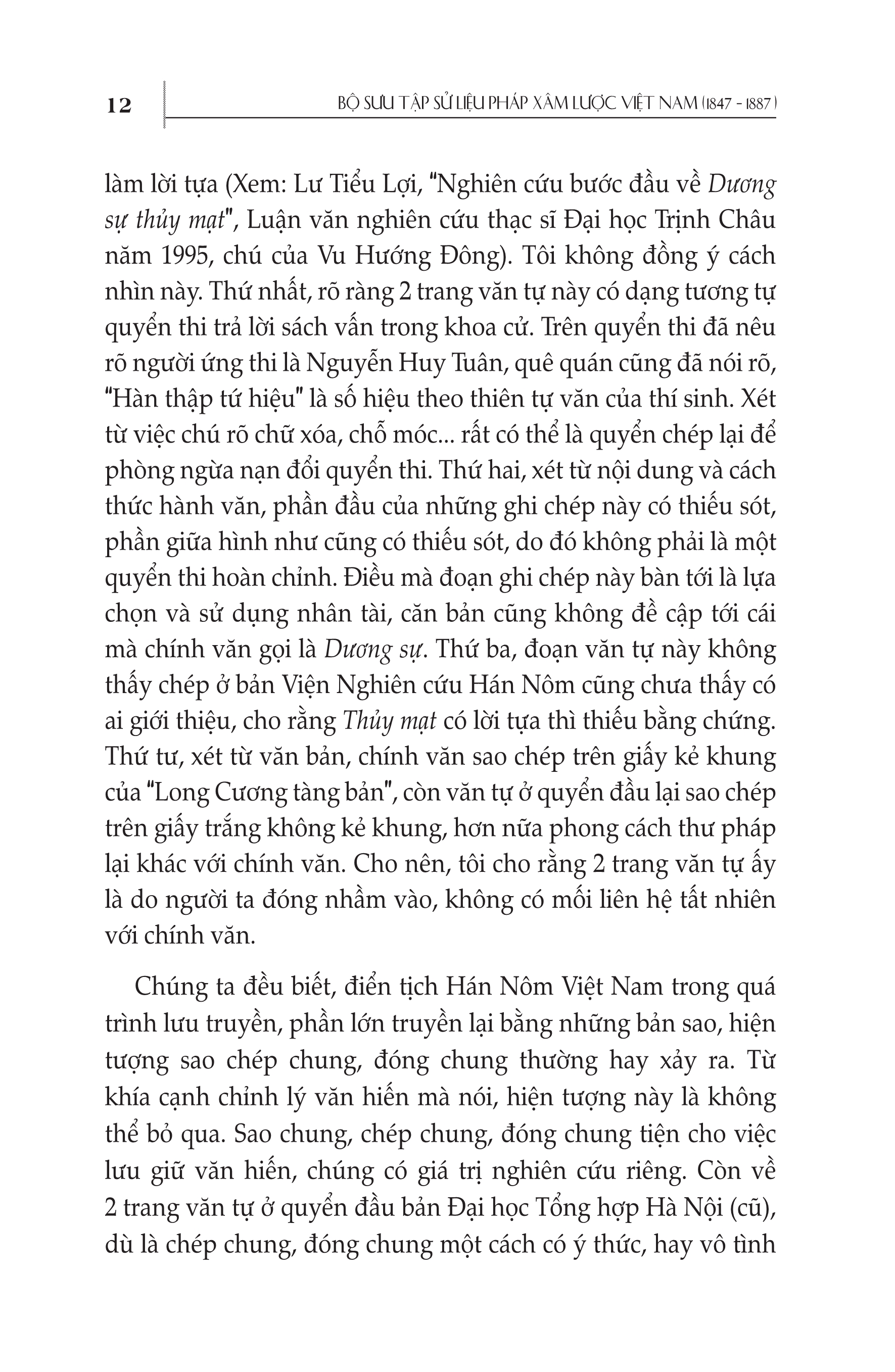 Bộ Sưu Tập Sử Liệu Pháp Xâm Lược Việt Nam (1847 - 1887) - Bản Dịch Trọn Vẹn Của Dương Sự Thủy Mạt