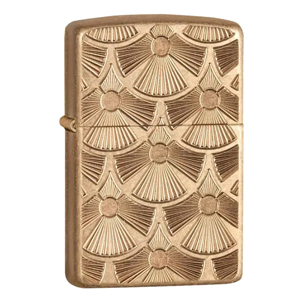 Bật lửa Zippo 28541 Fanned Discs Tumbled Brass
