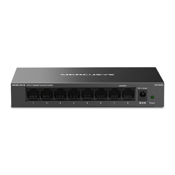 Bộ Chuyển Mạch Switch Mercusys MS108GS 8 Cổng Gigabit RJ45 10/100/1000 Mbps, Tiết Kiệm Năng Lượng - Hàng Chính Hãng