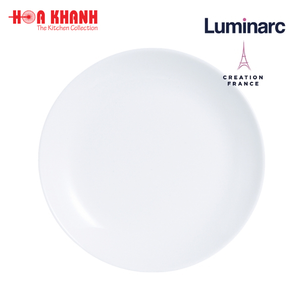 Đĩa Thủy Tinh Luminarc Diwali Trắng 19cm cường lực, chịu nhiệt - 1 đĩa - N3603